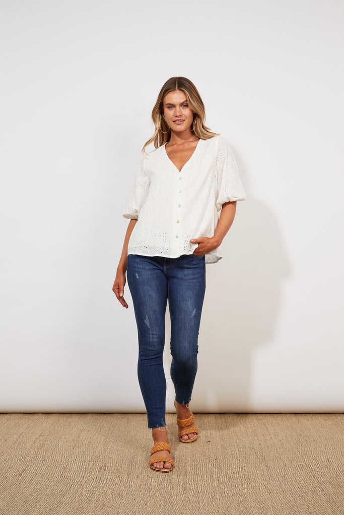 Naxos Blouse - Coconut - The Haven Co
