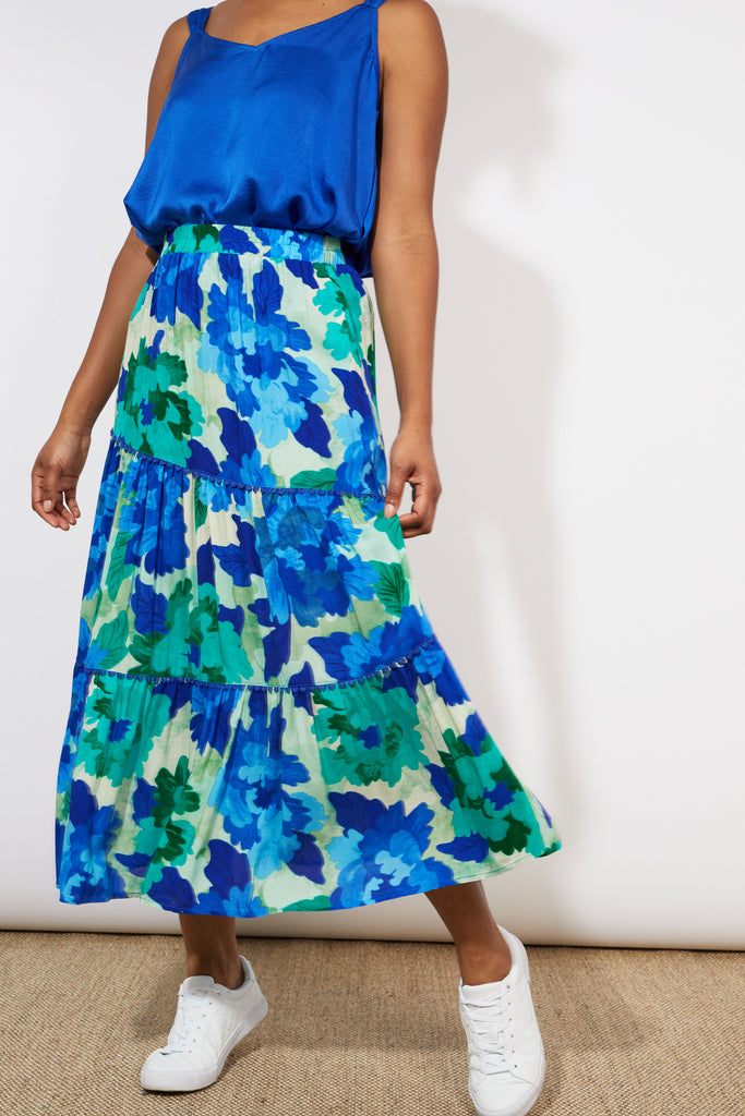 Cayman Tiered Maxi Skirt - Bermuda - The Haven Co