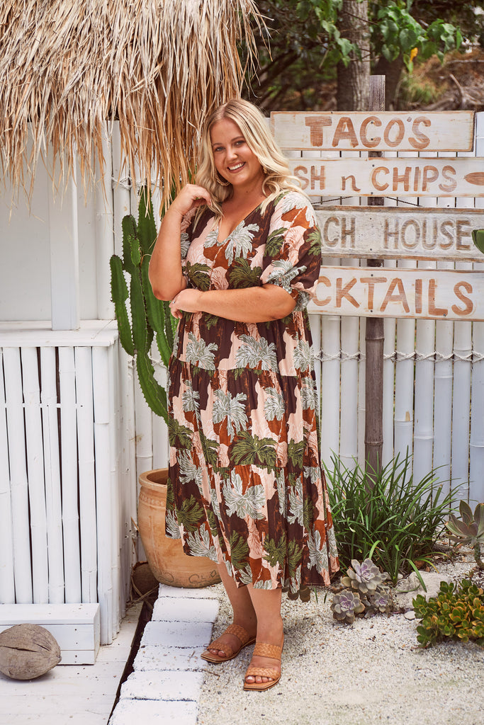 Cayman Tiered Maxi - Palms - The Haven Co