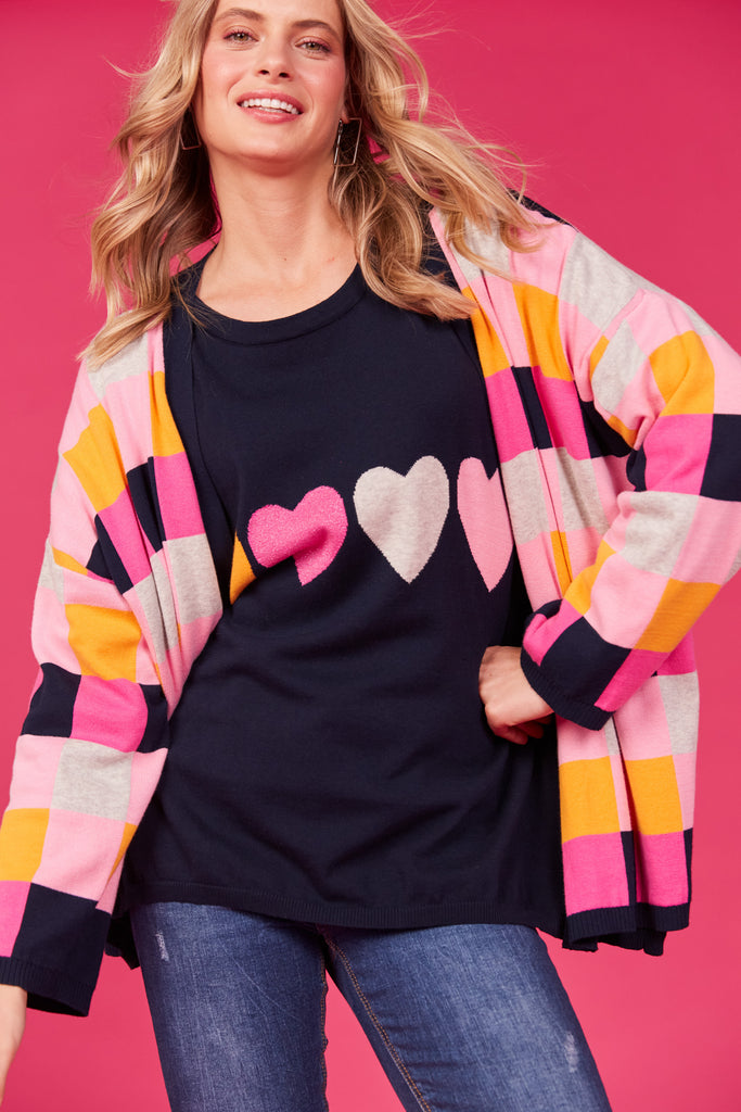 Boden Heart Jumper - Midnight - The Haven Co