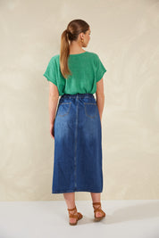 Dalton Denim Skirt - Indigo - The Haven Co