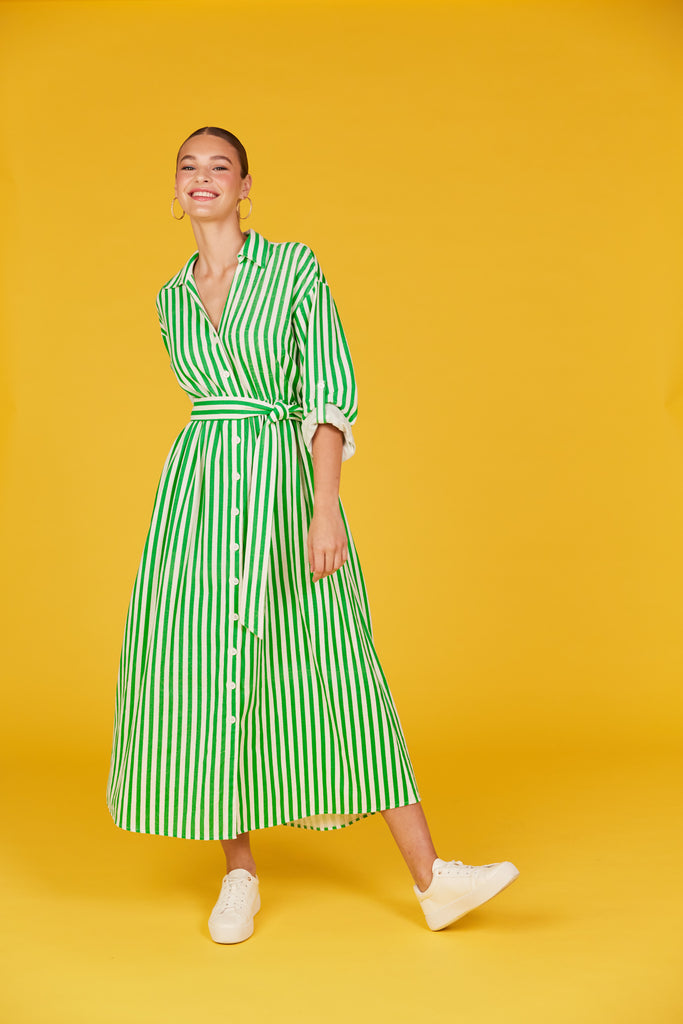 Montell Shirt Maxi - Evergreen - The Haven Co