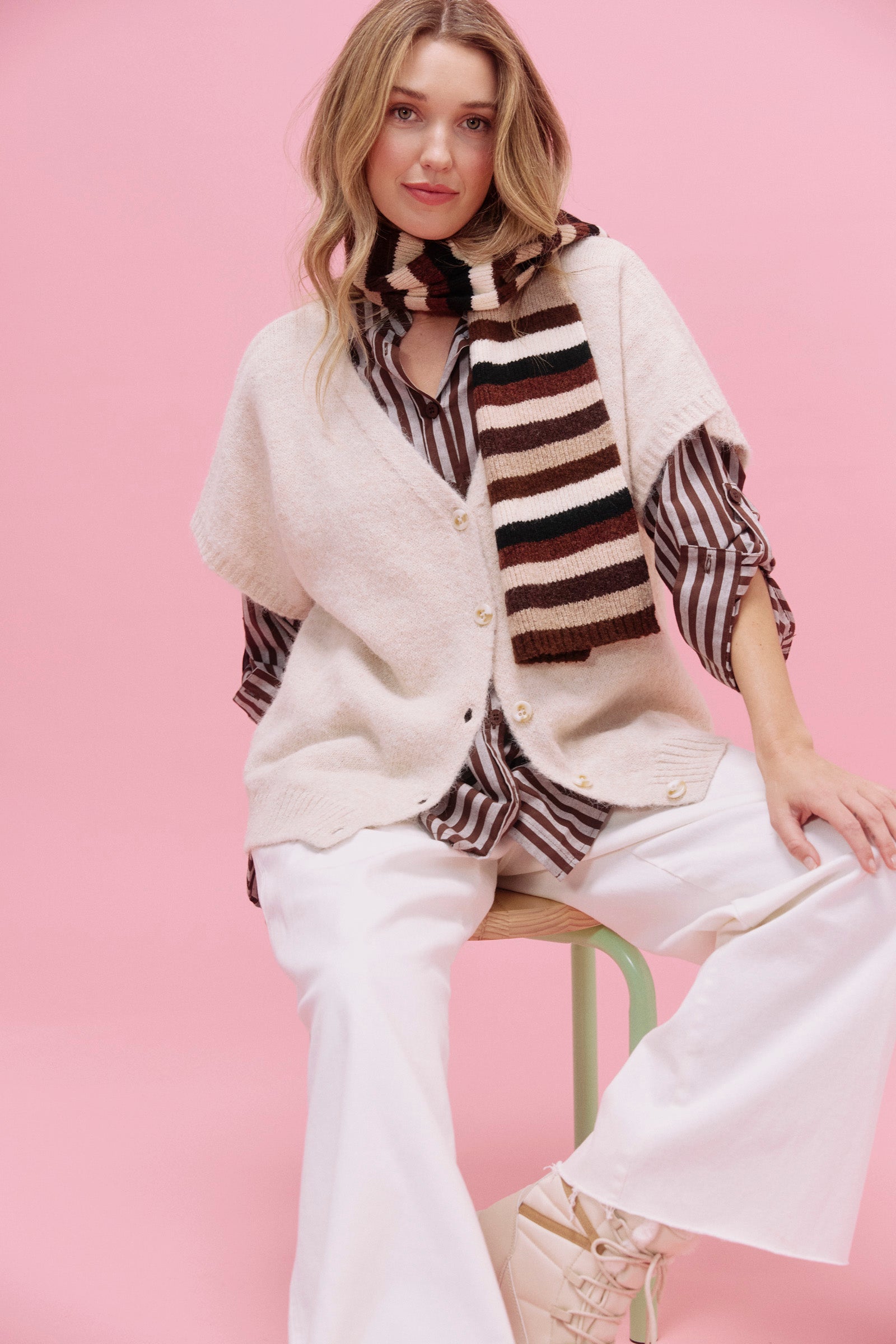 Valenza Knit Vest - Natural – The Haven Co