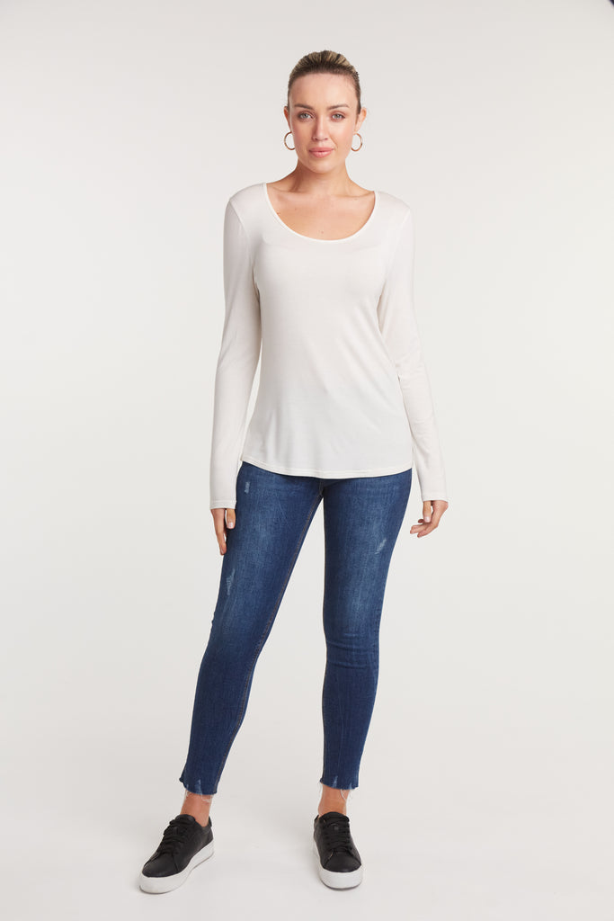 Basic Long Sleeve - White - The Haven Co