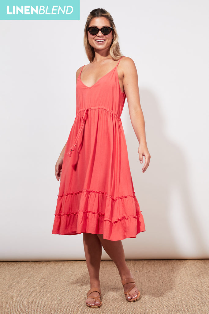 Tropicana Tank Dress - Coral - The Haven Co