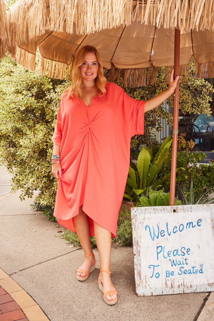 Tropicana Kaftan - Coral - The Haven Co