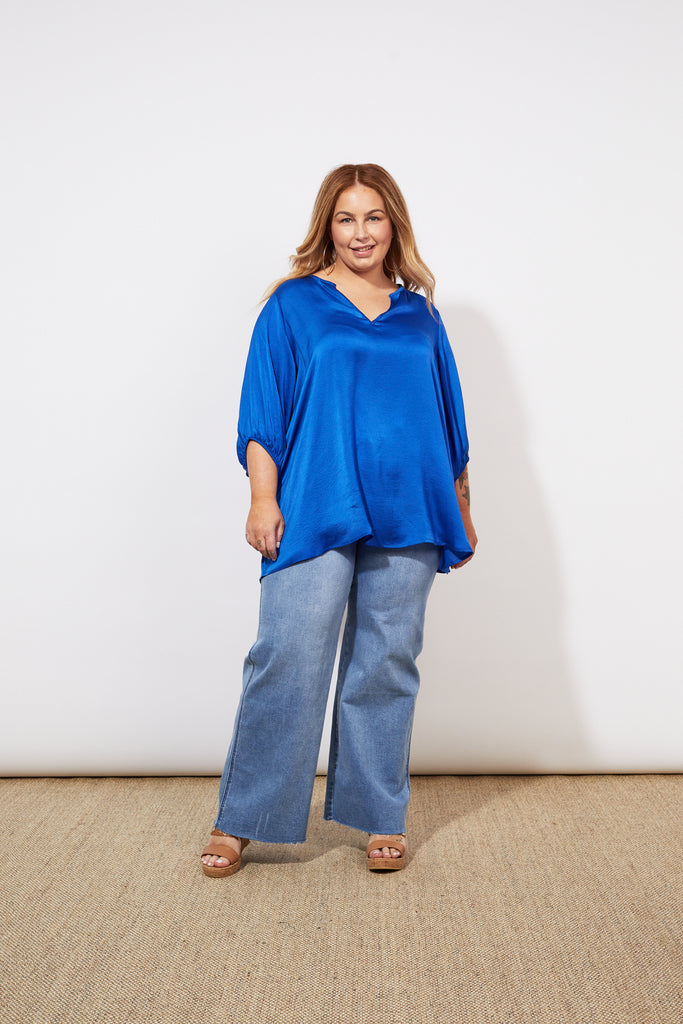 Barbados Relax Top - Cobalt - The Haven Co