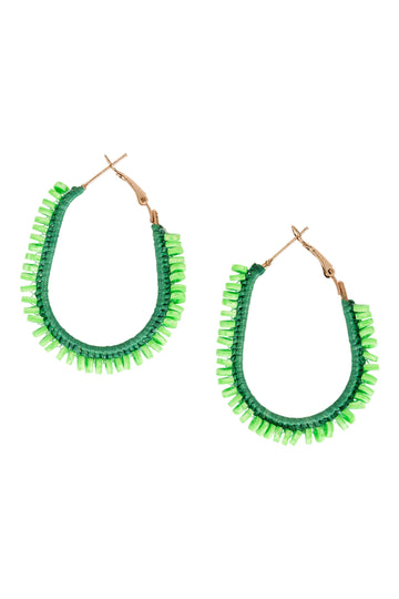 Cayman Drop Earring - Green - The Haven Co