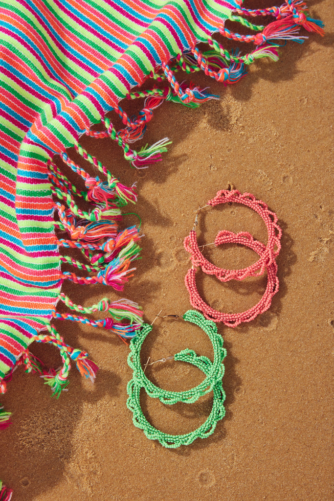 Cayman Hoop Earring - Lime - The Haven Co