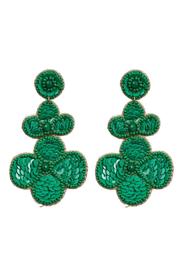 Cayman Flora Earring - Green - The Haven Co