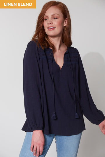 Lauder Blouse - Midnight – The Haven Co