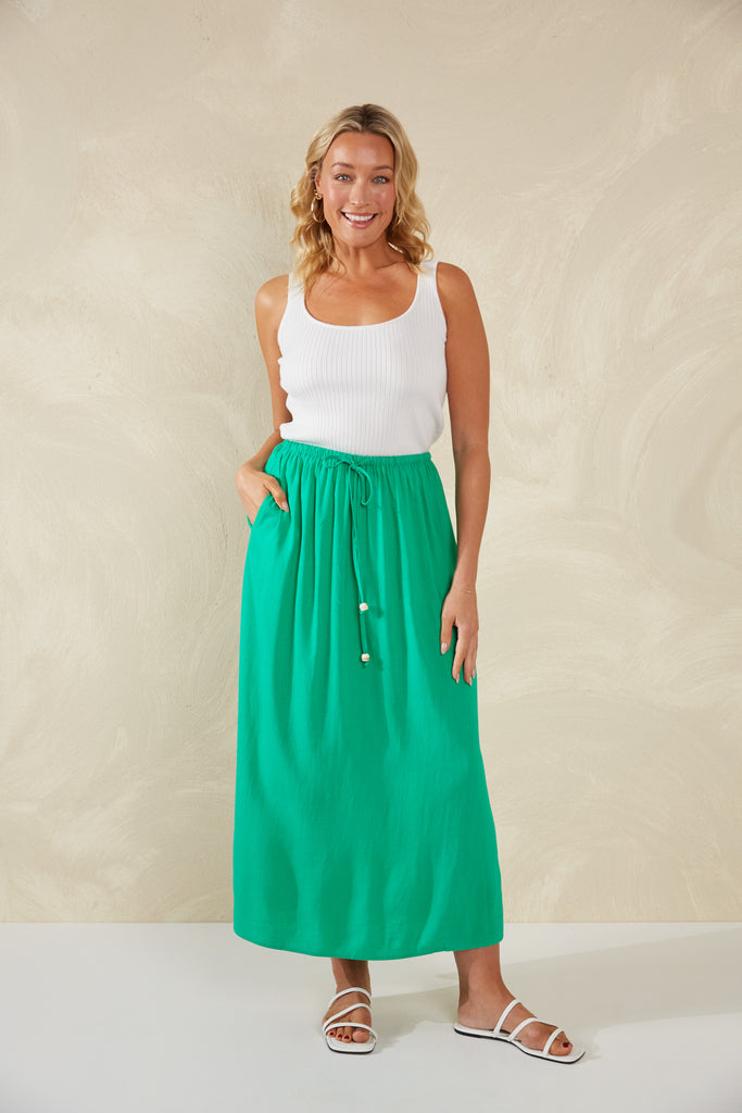 Sardinia Skirt - Verde - The Haven Co