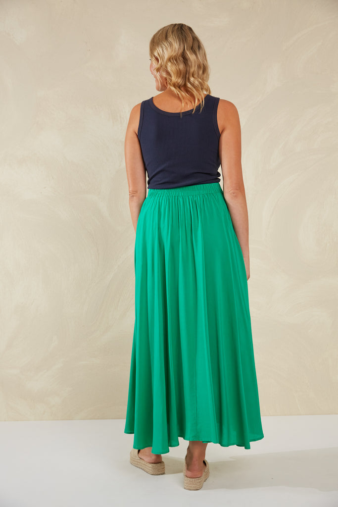 Lipari Maxi Skirt - Verde - The Haven Co