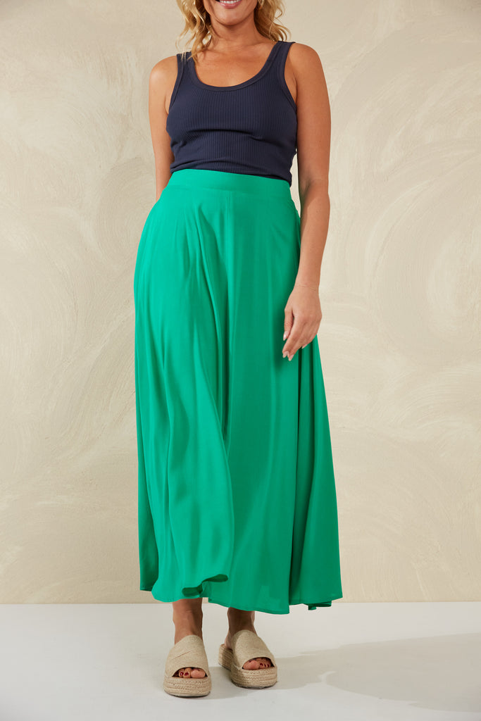 Lipari Maxi Skirt - Verde - The Haven Co