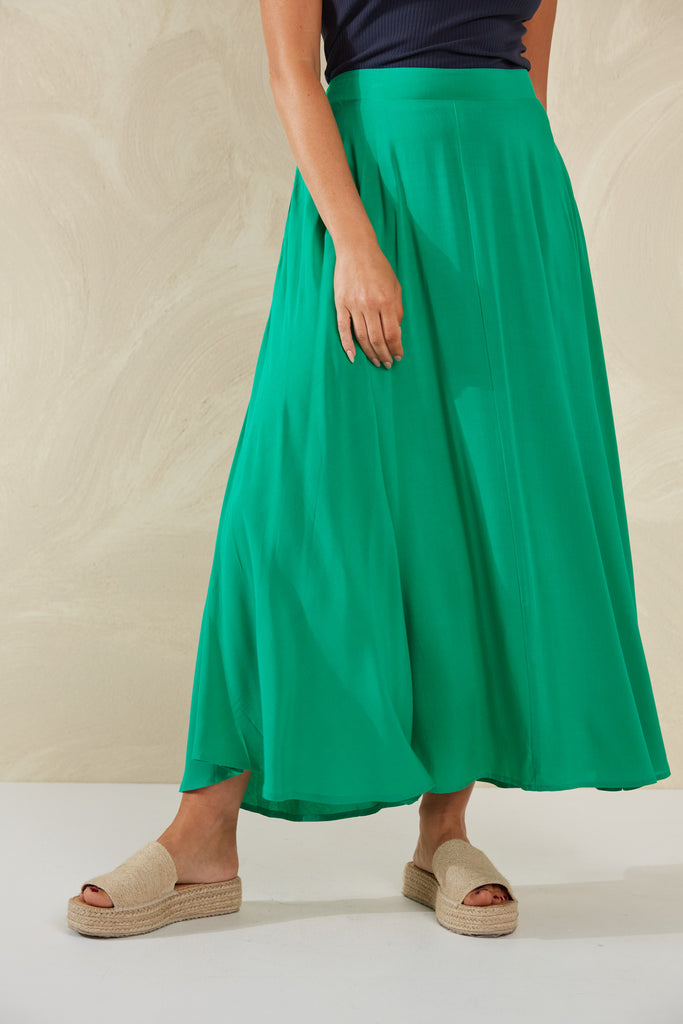 Lipari Maxi Skirt - Verde - The Haven Co