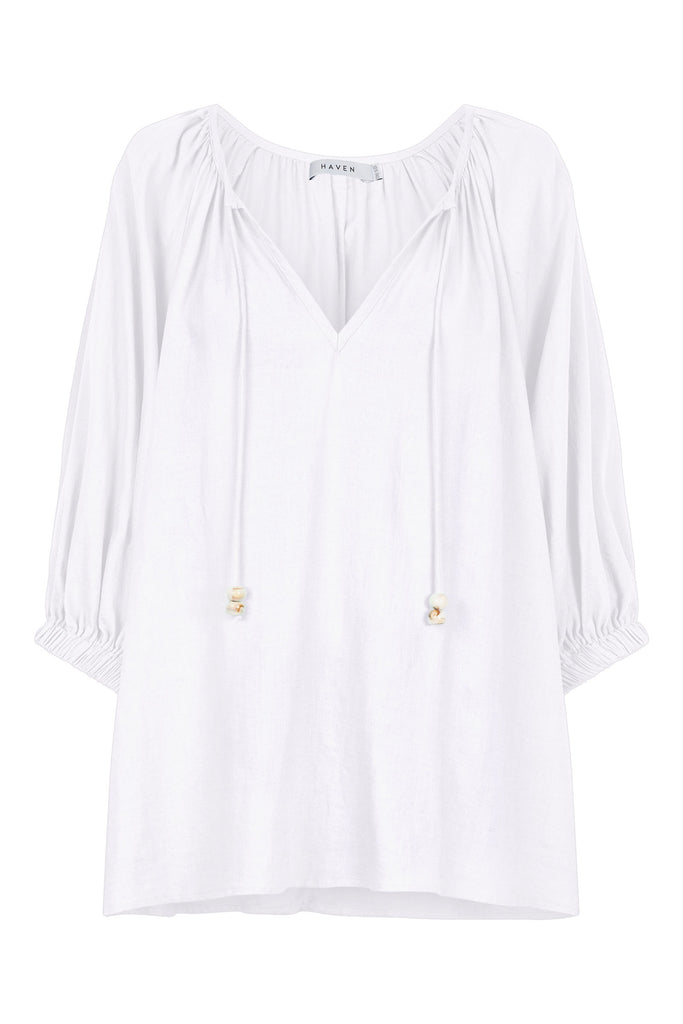 Sardinia Relaxed Blouse - Bianco - The Haven Co