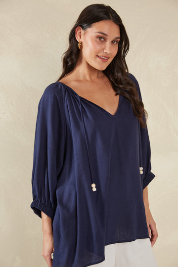 Sardinia Relaxed Blouse - Riviera - The Haven Co