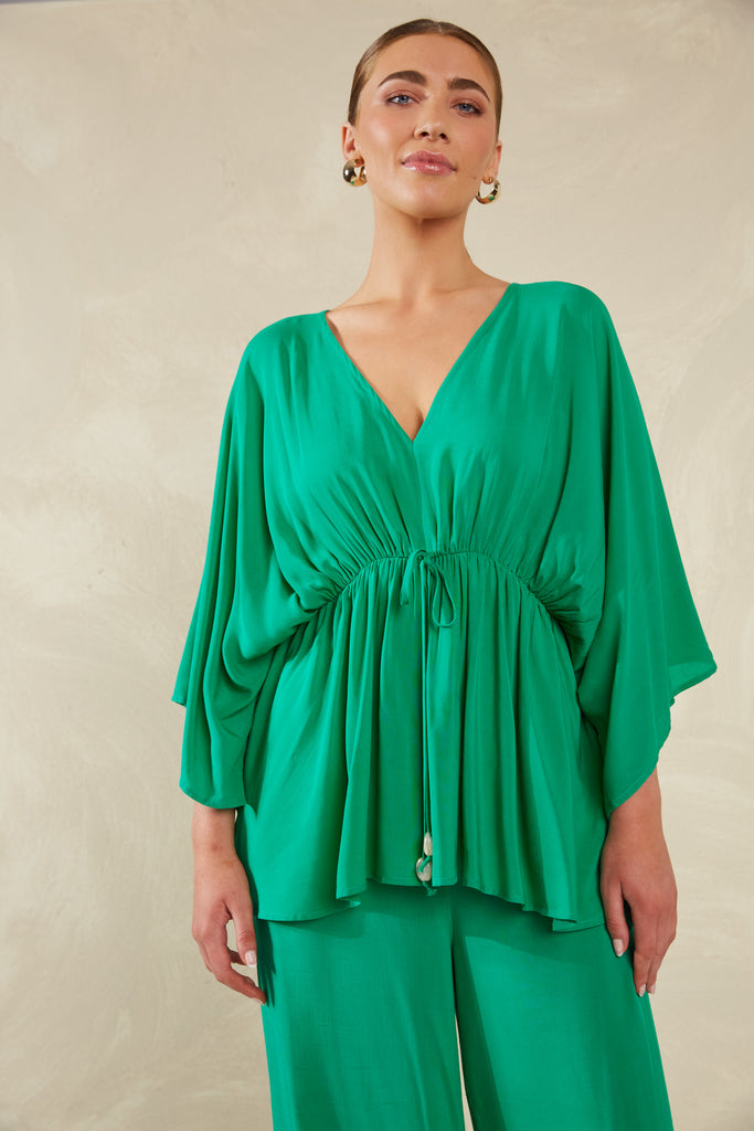 Lipari Tie Top - Verde - The Haven Co