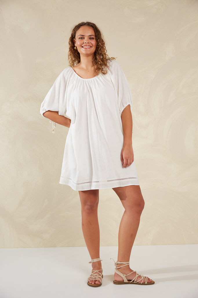 Sardinia Relaxed Dress - Bianco - The Haven Co