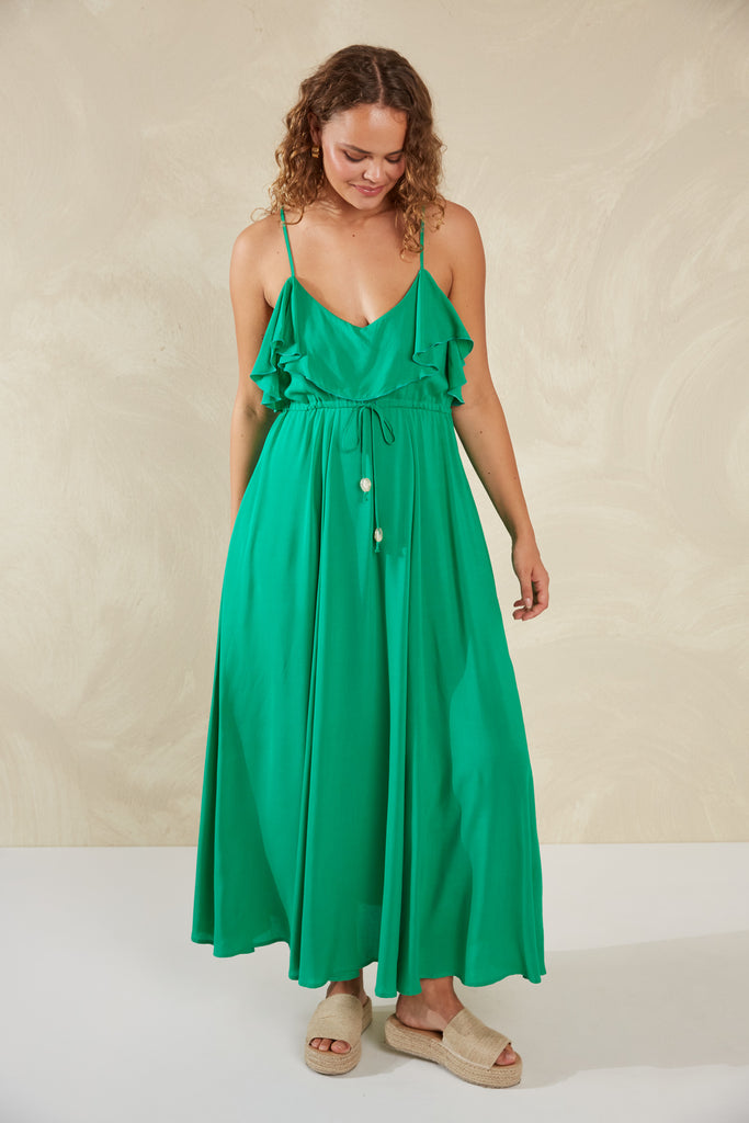 Lipari Frill Maxi - Verde - The Haven Co