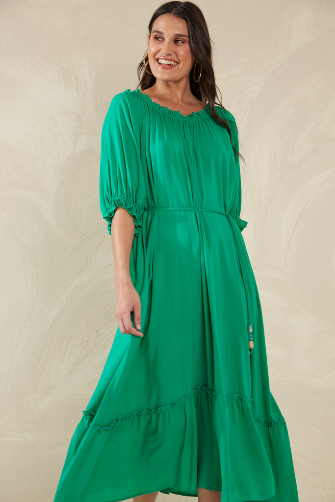 Lipari Dress - Verde - The Haven Co