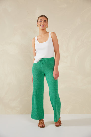 Como Knit Pant - Aqua - The Haven Co