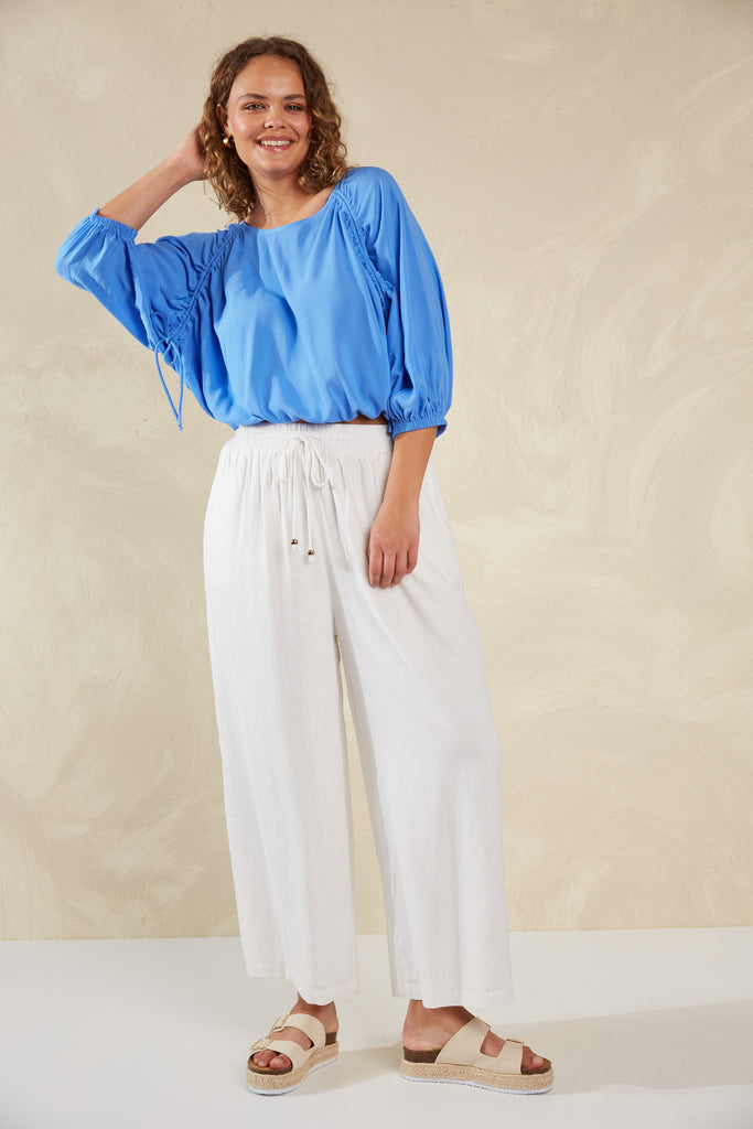Palermo Drawstring Top - Coast - The Haven Co