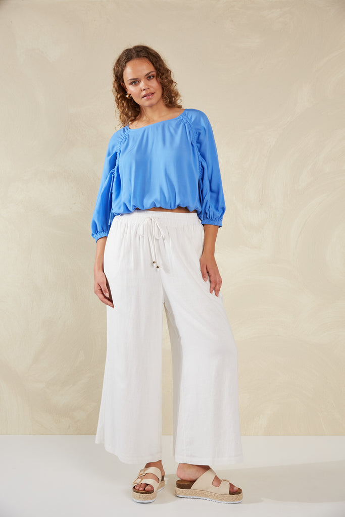 Palermo Drawstring Top - Coast - The Haven Co