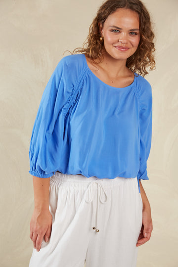 Palermo Drawstring Top - Coast - The Haven Co