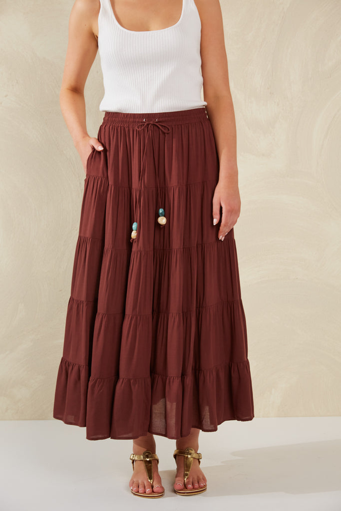 Palermo Skirt - Espresso - The Haven Co