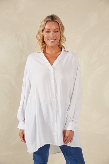 Palermo Relaxed Shirt - Bianco - The Haven Co