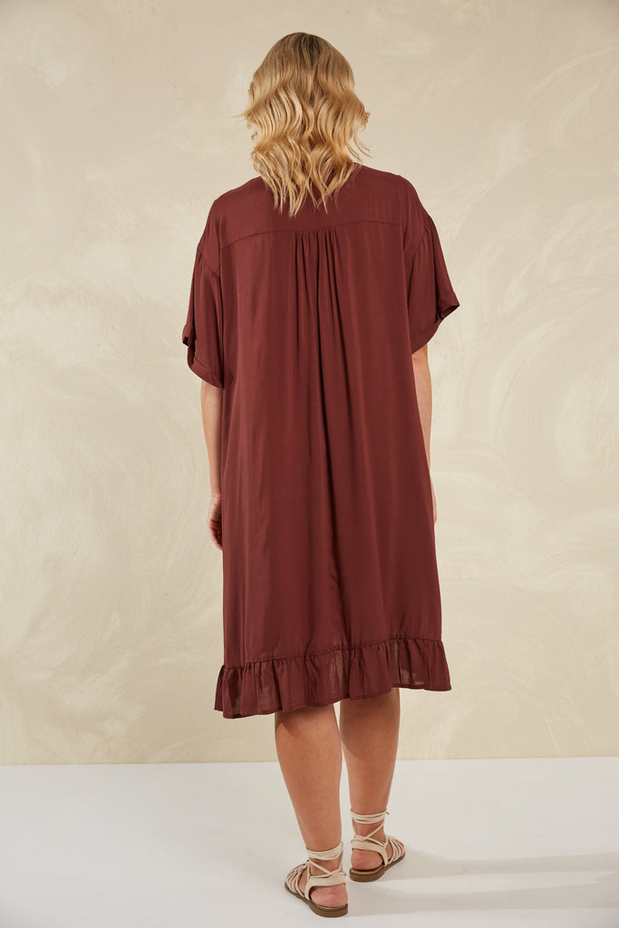 Palermo Relaxed Dress - Espresso - The Haven Co