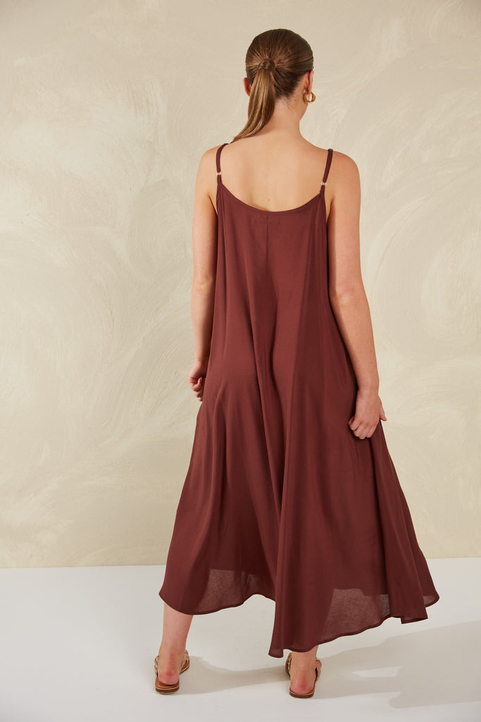 Palermo Tank Dress - Espresso - The Haven Co
