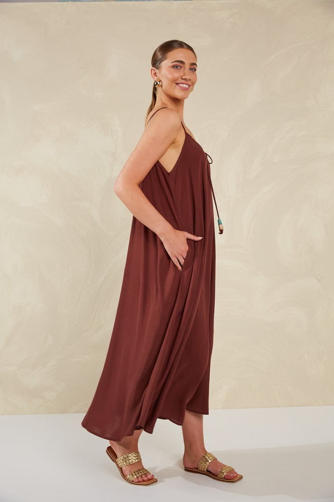 Palermo Tank Dress - Espresso - The Haven Co