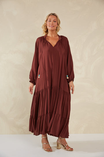 Palermo Tiered Maxi - Espresso - The Haven Co