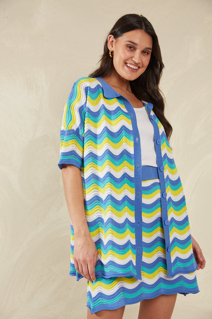 Amalfi Knit Shirt - Gelato - The Haven Co