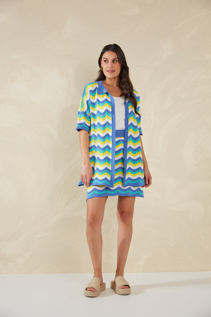 Amalfi Knit Shirt - Gelato - The Haven Co