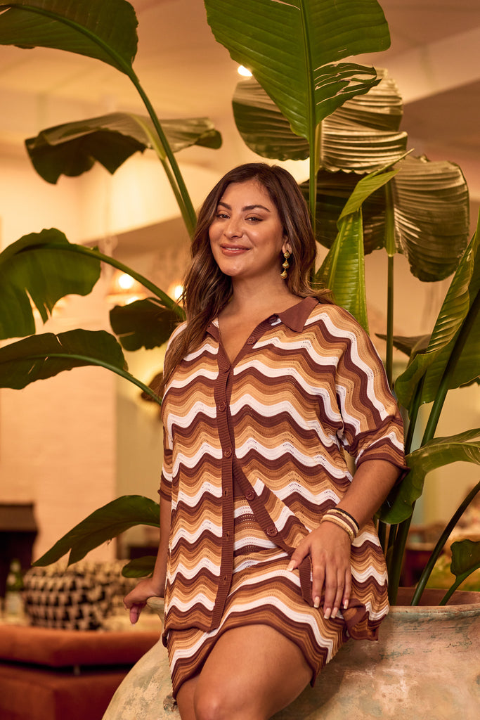 Amalfi Knit Skirt - Tiramisu - The Haven Co