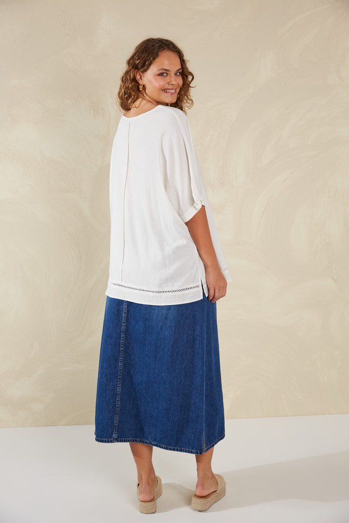 Florence Relaxed Top - Bianco - The Haven Co
