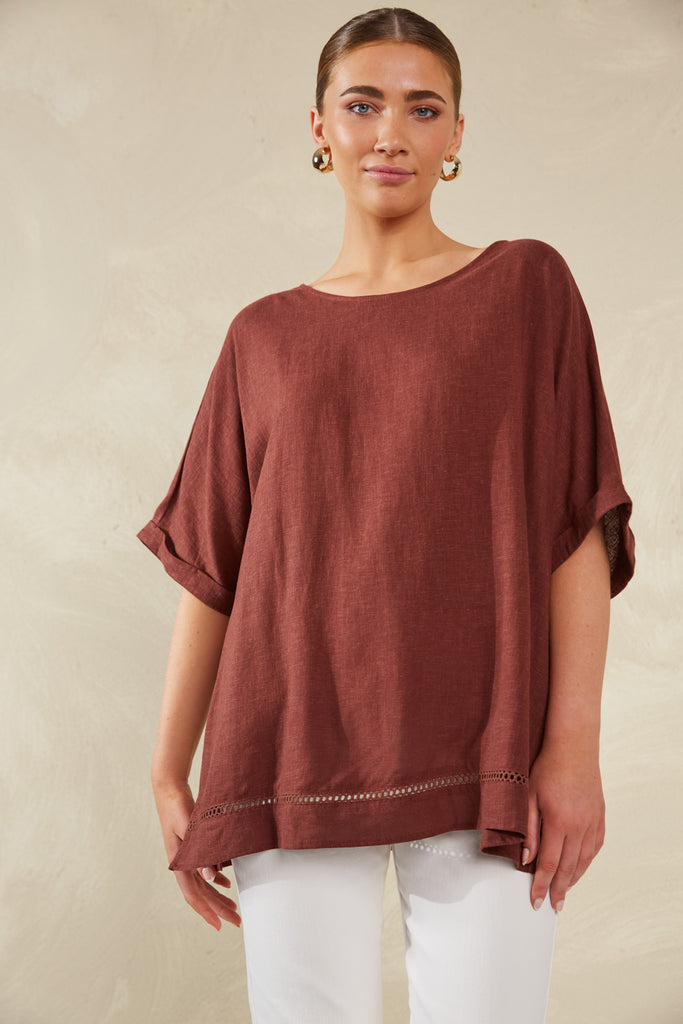 Florence Relaxed Top - Espresso - The Haven Co