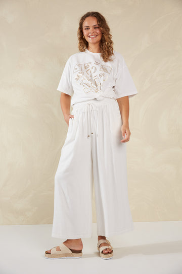 Florence Pant - Bianco - The Haven Co