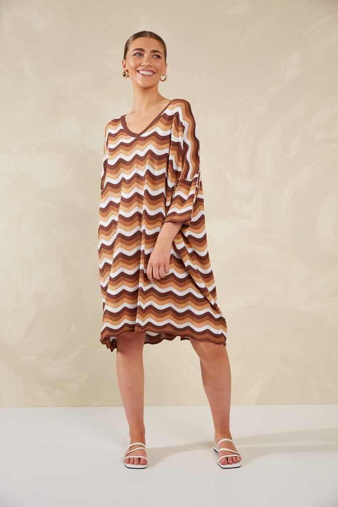 Amalfi Relaxed Dress - Tiramisu - The Haven Co