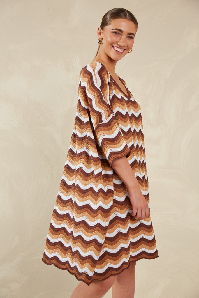 Amalfi Relaxed Dress - Tiramisu - The Haven Co