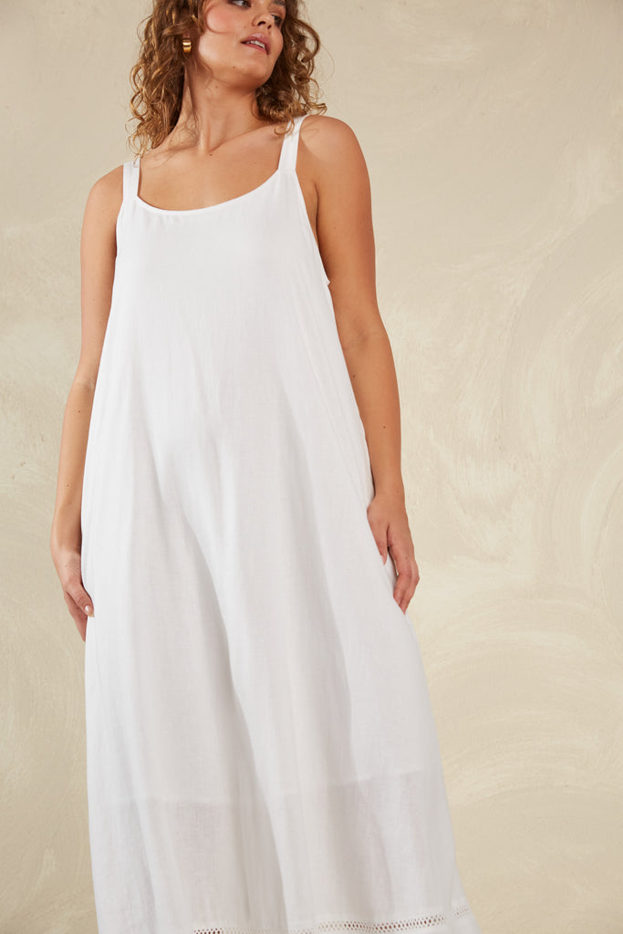 Florence Tank Maxi - Bianco - The Haven Co