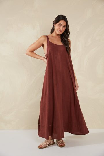 Florence Tank Maxi - Espresso - The Haven Co