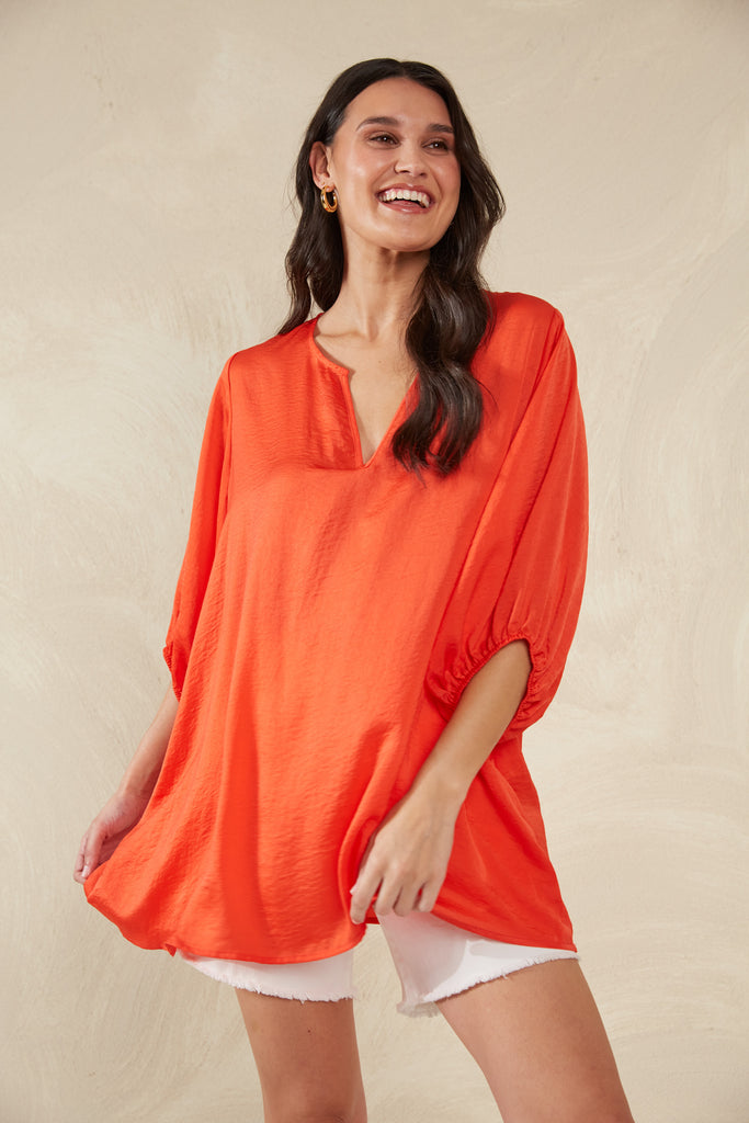 Portofino Relaxed Top - Aperol - The Haven Co