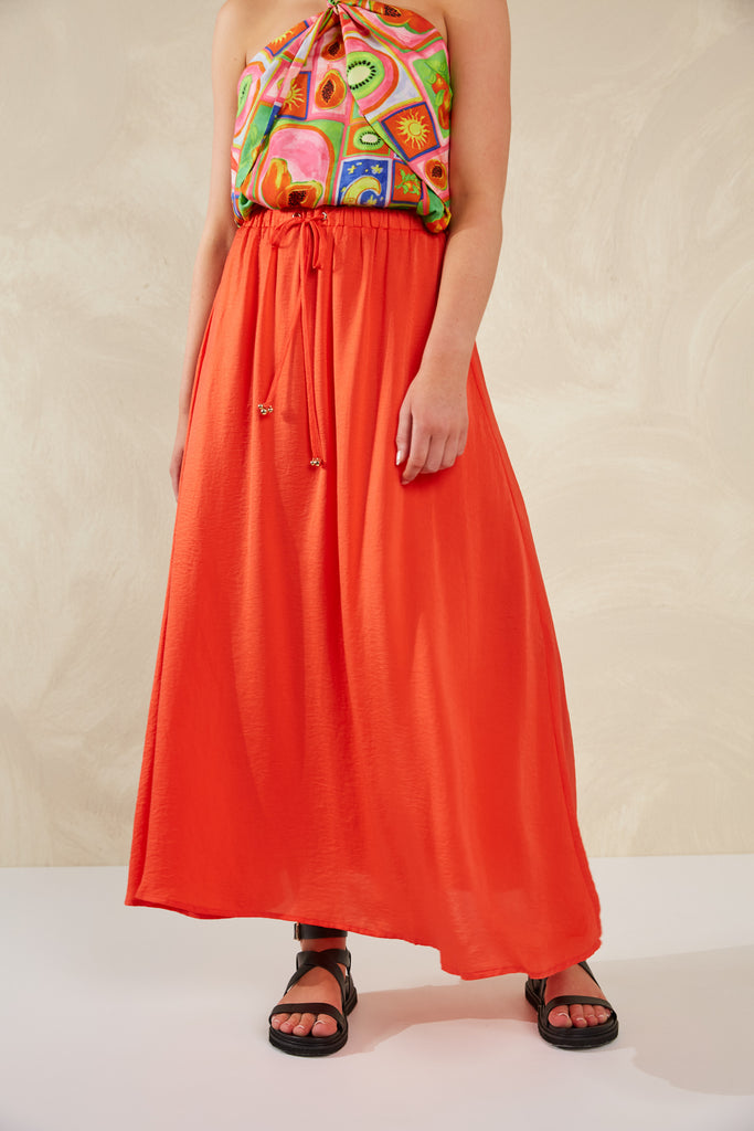 Portofino Maxi Skirt - Aperol - The Haven Co