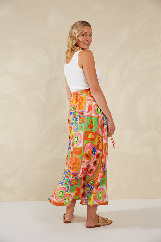 Portofino Maxi Skirt - Spritz - The Haven Co