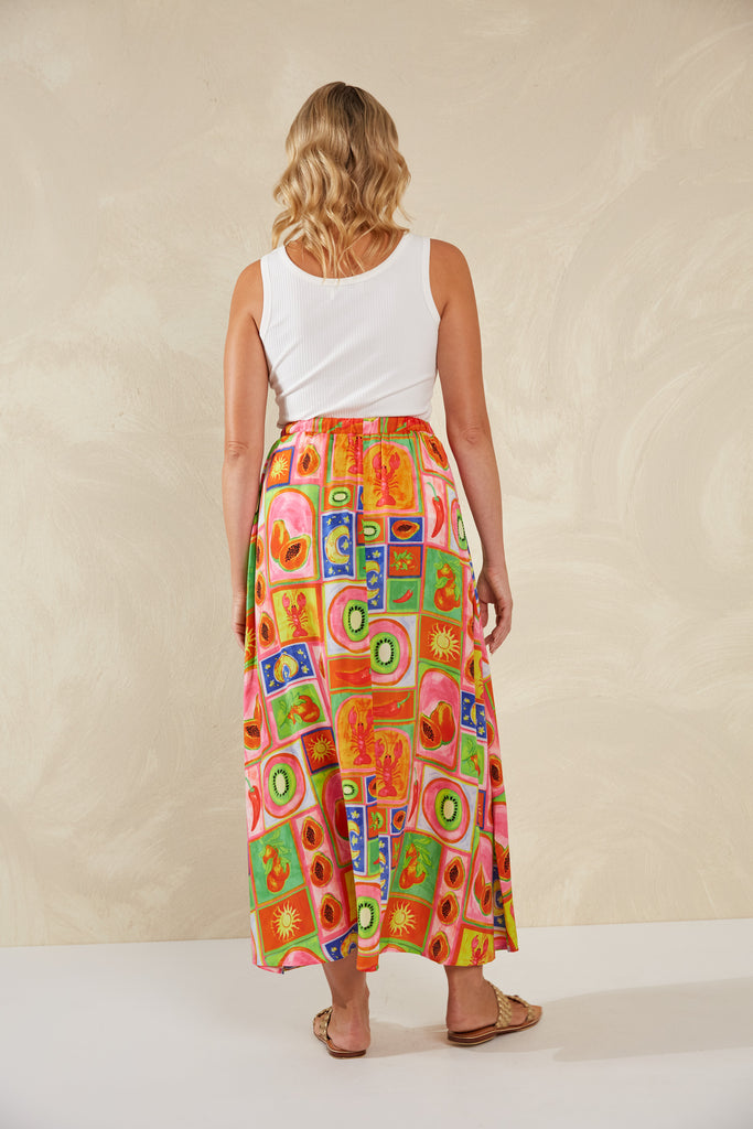 Portofino Maxi Skirt - Spritz - The Haven Co