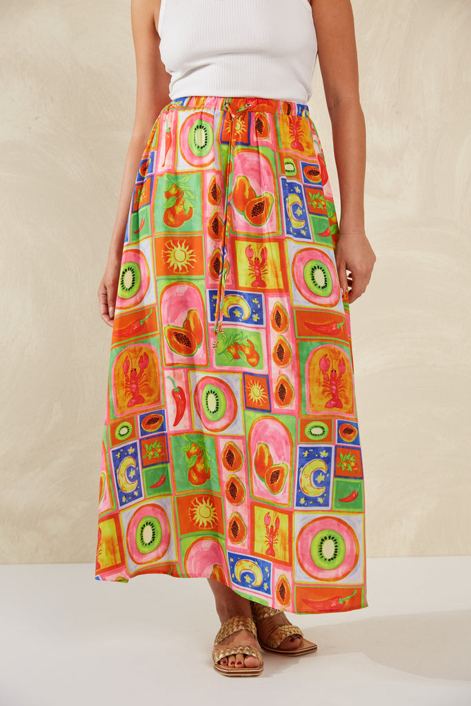 Portofino Maxi Skirt - Spritz - The Haven Co